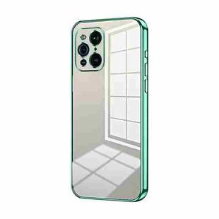 For OPPO Find X3 / Find X3 Pro Transparent Plating Fine Hole Phone Case(Green)