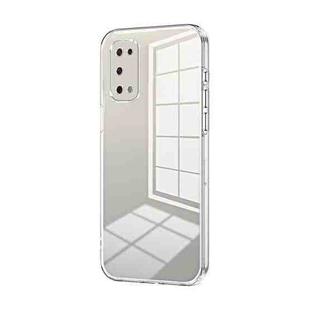 For OPPO K7x / Realme V5 5G Transparent Plating Fine Hole Phone Case(Transparent)