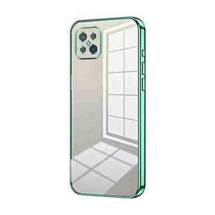 For OPPO A92s / Reno4 Z 5G Transparent Plating Fine Hole Phone Case(Green)