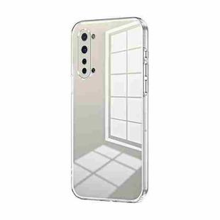 For OPPO Reno3 5G / Find X2 Lite Transparent Plating Fine Hole Phone Case(Transparent)