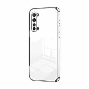 For OPPO Reno3 5G / Find X2 Lite Transparent Plating Fine Hole Phone Case(Silver)