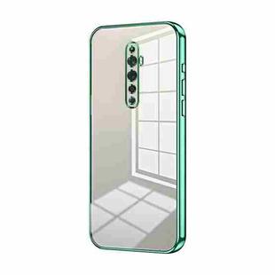 For OPPO Reno2 Z / Reno2 F Transparent Plating Fine Hole Phone Case(Green)