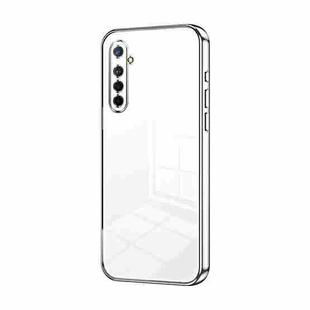 For OPPO K5 / Realme XT/XT 730G Transparent Plating Fine Hole Phone Case(Silver)