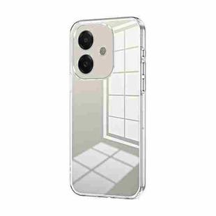 For OPPO A3x Global Transparent Plating Fine Hole Phone Case(Transparent)