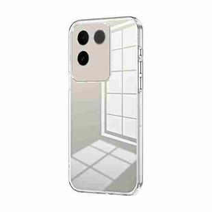 For vivo S17e / iQOO Z7 Pro Transparent Plating Fine Hole Phone Case(Transparent)