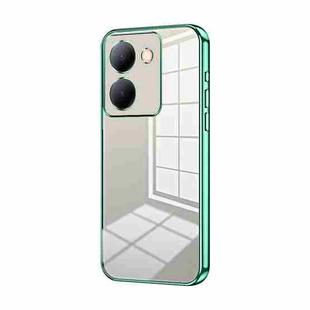 For vivo Y78 China / Y36 / Y36 5G Transparent Plating Fine Hole Phone Case(Green)