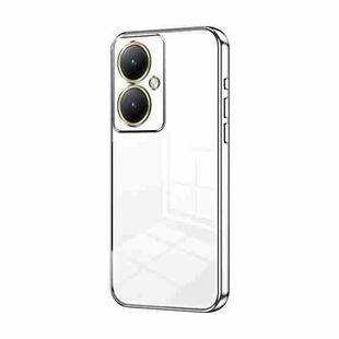 For vivo Y35M+ / Y35+ / Y27 4G Transparent Plating Fine Hole Phone Case(Silver)