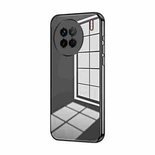 For vivo X90 / X90s Transparent Plating Fine Hole Phone Case(Black)