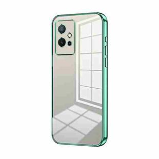 For vivo Y75 5G / Y55 5G / Y55s 2023 Transparent Plating Fine Hole Phone Case(Green)