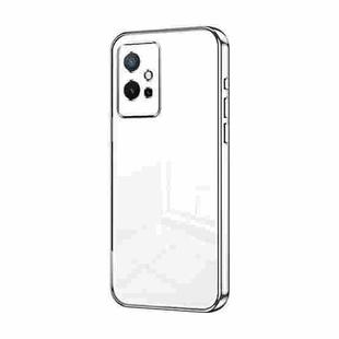 For vivo Y75 5G / Y55 5G / Y55s 2023 Transparent Plating Fine Hole Phone Case(Silver)