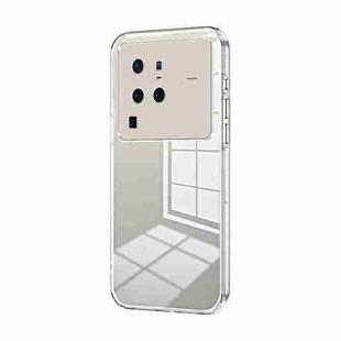 For vivo X80 Pro Transparent Plating Fine Hole Phone Case(Transparent)