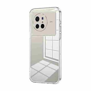 For vivo X80 Transparent Plating Fine Hole Phone Case(Transparent)