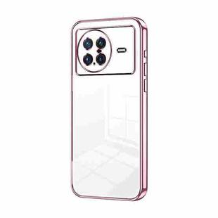 For vivo X Note Transparent Plating Fine Hole Phone Case(Pink)