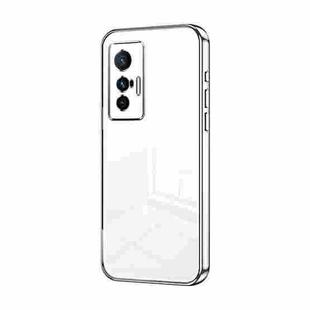 For vivo X70 Transparent Plating Fine Hole Phone Case(Silver)
