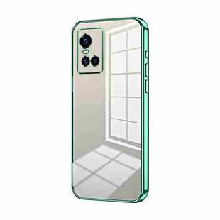 For vivo S10 / S10 Pro Transparent Plating Fine Hole Phone Case(Green)