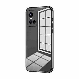 For vivo S10 / S10 Pro Transparent Plating Fine Hole Phone Case(Black)