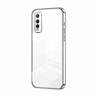 For vivo Y70s / iQOO U1 / Y51s / Y70t Transparent Plating Fine Hole Phone Case(Silver)