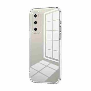 For vivo V20 SE / Y70 Transparent Plating Fine Hole Phone Case(Transparent)