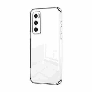 For vivo V20 SE / Y70 Transparent Plating Fine Hole Phone Case(Silver)