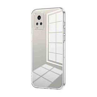 For vivo V20 Transparent Plating Fine Hole Phone Case(Transparent)