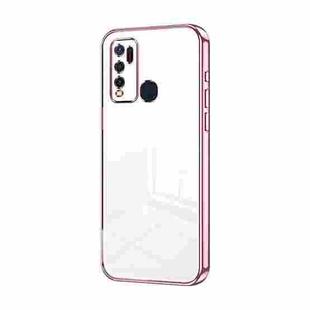 For vivo Y50 / Y30 Transparent Plating Fine Hole Phone Case(Pink)