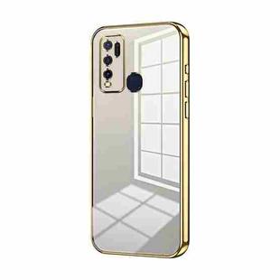 For vivo Y50 / Y30 Transparent Plating Fine Hole Phone Case(Gold)