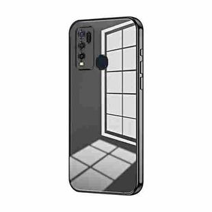 For vivo Y50 / Y30 Transparent Plating Fine Hole Phone Case(Black)