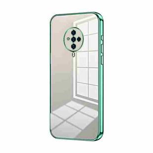For vivo S6 Transparent Plating Fine Hole Phone Case(Green)
