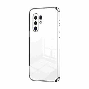 For vivo X30 Pro Transparent Plating Fine Hole Phone Case(Silver)