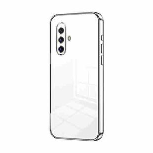 For vivo X30 Transparent Plating Fine Hole Phone Case(Silver)