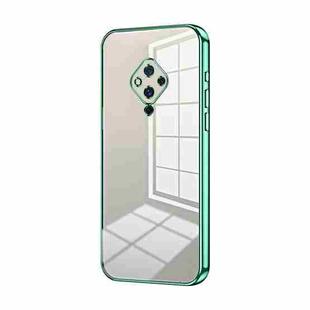 For vivo S5 Transparent Plating Fine Hole Phone Case(Green)