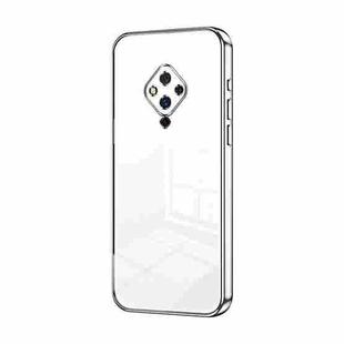 For vivo S5 Transparent Plating Fine Hole Phone Case(Silver)