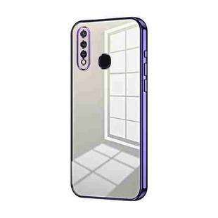 For vivo Y5s / U3 / Z5i / U20 / Y19 Transparent Plating Fine Hole Phone Case(Purple)