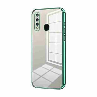 For vivo Y5s / U3 / Z5i / U20 / Y19 Transparent Plating Fine Hole Phone Case(Green)