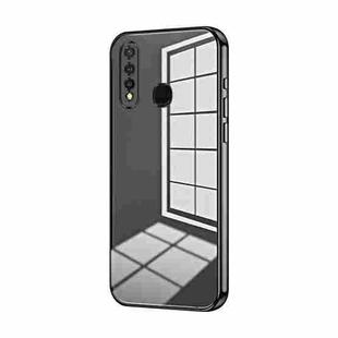 For vivo Y5s / U3 / Z5i / U20 / Y19 Transparent Plating Fine Hole Phone Case(Black)