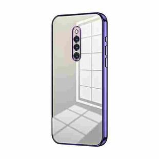 For vivo X27 Pro Transparent Plating Fine Hole Phone Case(Purple)