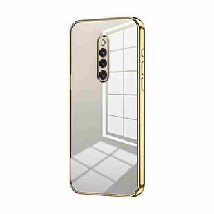 For vivo X27 Pro Transparent Plating Fine Hole Phone Case(Gold)