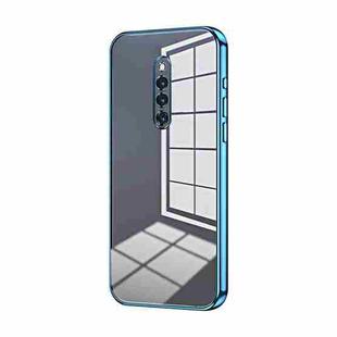 For vivo X27 Pro Transparent Plating Fine Hole Phone Case(Blue)