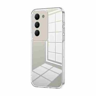 For vivo V30 SE Transparent Plating Fine Hole Phone Case(Transparent)