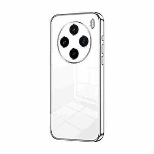 For vivo X100s Transparent Plating Fine Hole Phone Case(Silver)