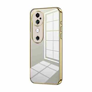 For vivo S19 Transparent Plating Fine Hole Phone Case(Gold)