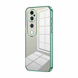 For vivo S19 Pro Transparent Plating Fine Hole Phone Case(Green)