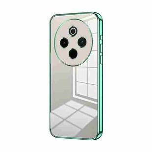 For vivo Y300 Pro Transparent Plating Fine Hole Phone Case(Green)