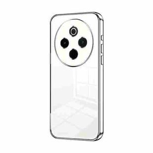 For vivo Y300 Pro Transparent Plating Fine Hole Phone Case(Silver)