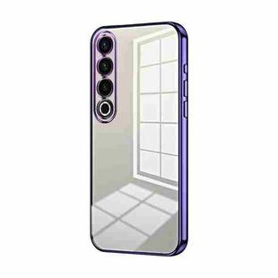 For Meizu 20 Pro Transparent Plating Fine Hole Phone Case(Purple)