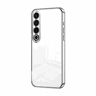 For Meizu 20 Pro Transparent Plating Fine Hole Phone Case(Silver)