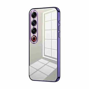 For Meizu 21 Pro Transparent Plating Fine Hole Phone Case(Purple)