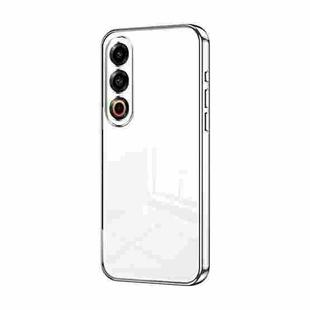 For Meizu 21 Transparent Plating Fine Hole Phone Case(Silver)