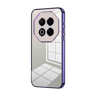 For Meizu Note 16 Transparent Plating Fine Hole Phone Case(Purple)