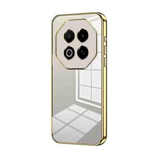 For Meizu Note 16 Transparent Plating Fine Hole Phone Case(Gold)